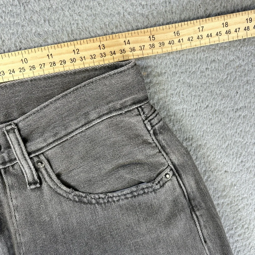 Levis Jeans Mens 28x26 Gray Denim Pants 551 Z Premium Straight Raw Hem Big E NEW